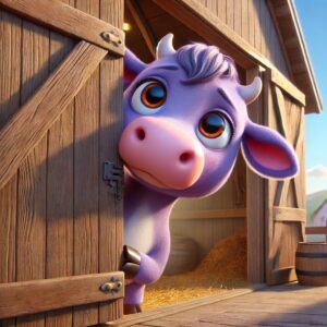 Shy purple cow